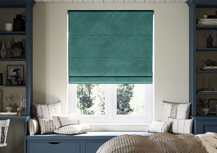 Odessa Velvet, Peacock - Roman Blind - Image 3